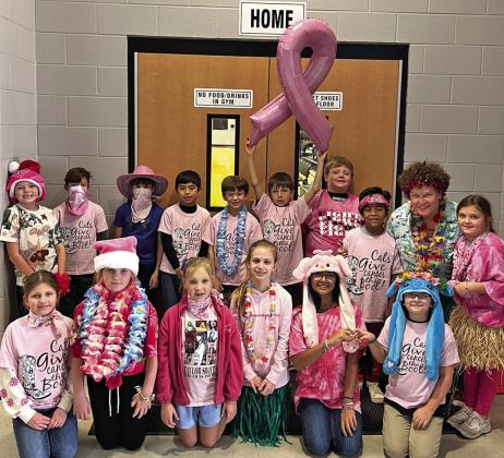YISD's Elementary &amp; Secondary schools participated in FUN-draisers throughout October for Breast Cancer Awareness for the second year in a row. Students were very successful and raised over $1300 which purchased 13, 3D mammogram certificates/vouchers from Cuero Community Hospital. The winners of 'Change Wars” pictured above are Mrs. Bruns' class 3rd grade,